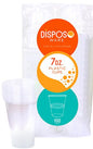 7oz. clear Plastic Cups (1 Packs of 100 CUPS) Disposoware