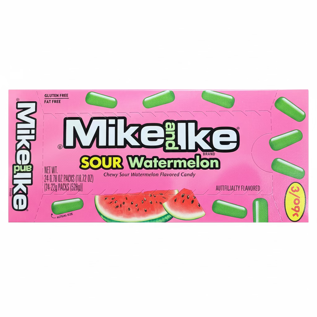 Mike and Ike Sour Watermelon 24x22 gm