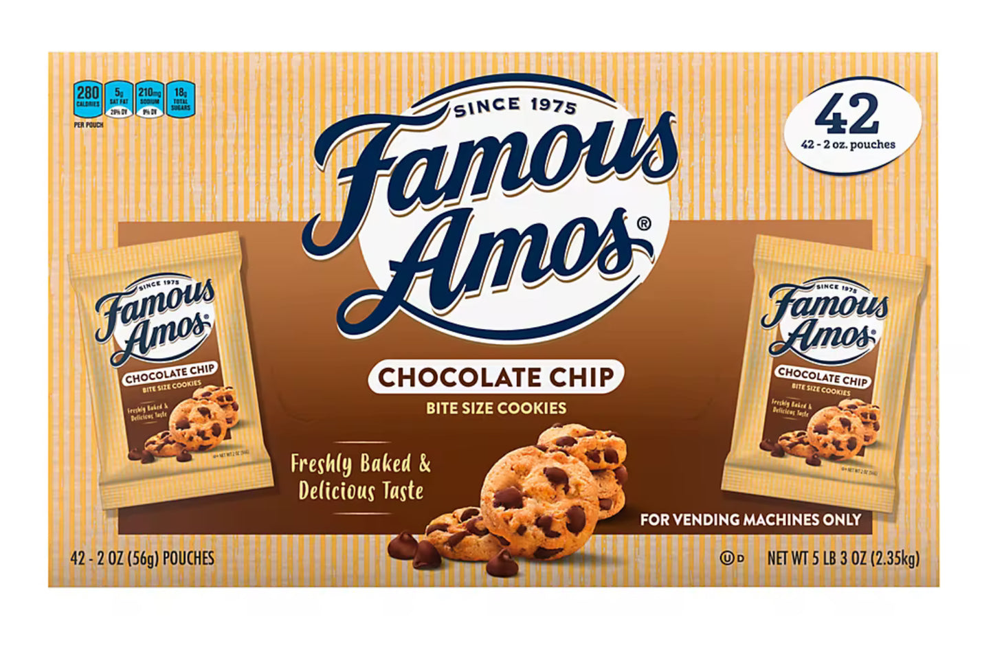 Famous Amos Chocolate Chip Cookies, 42 ct.