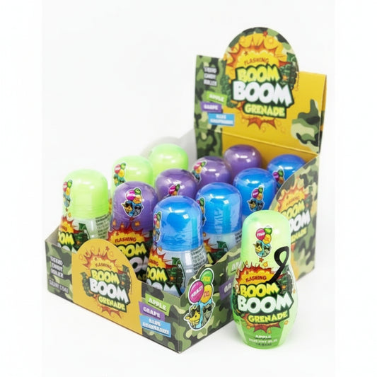 FUN FRENZY BOOM BOOM GRENADE Liquid Candy Roller 12 ct. 1.24 oz