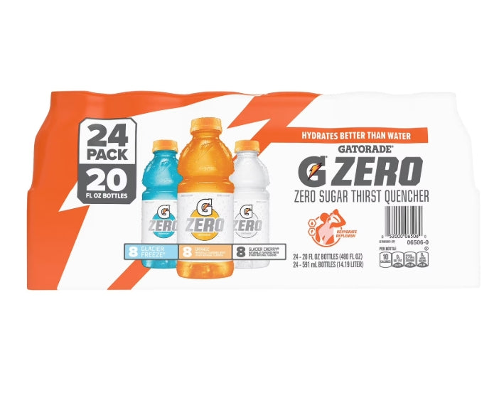 Gatorade Zero Sugar Thirst Quencher Variety Pack 20oz 24pk