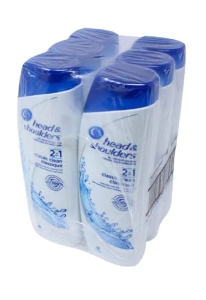 Head & Shoulders Anti Dandruff Shampoo 2 IN 1 Classic Clean 6pck