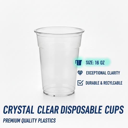 16oz Clear Cups PET 1000 pcs