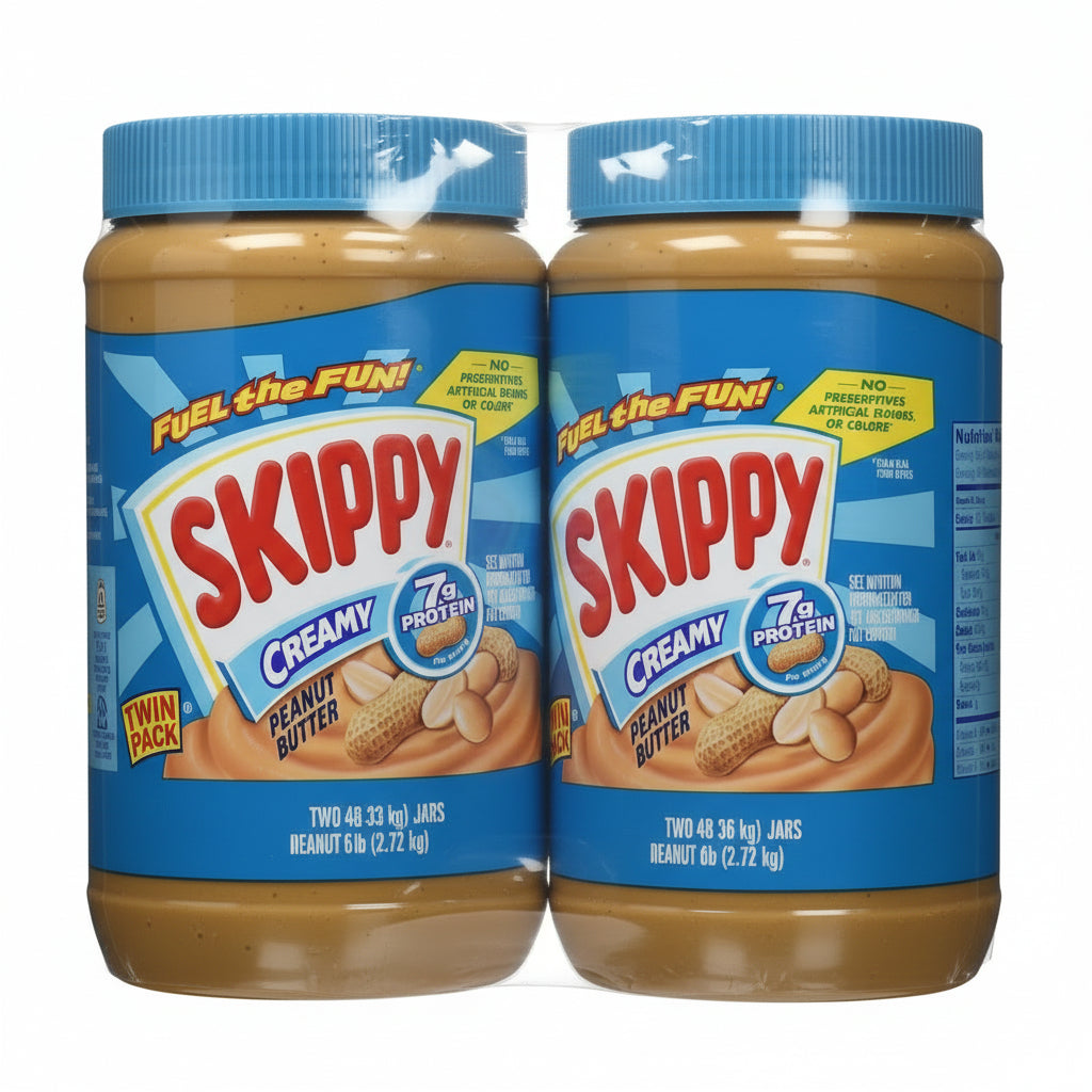 Skippy Creamy Peanut Butter 48oz 2pck