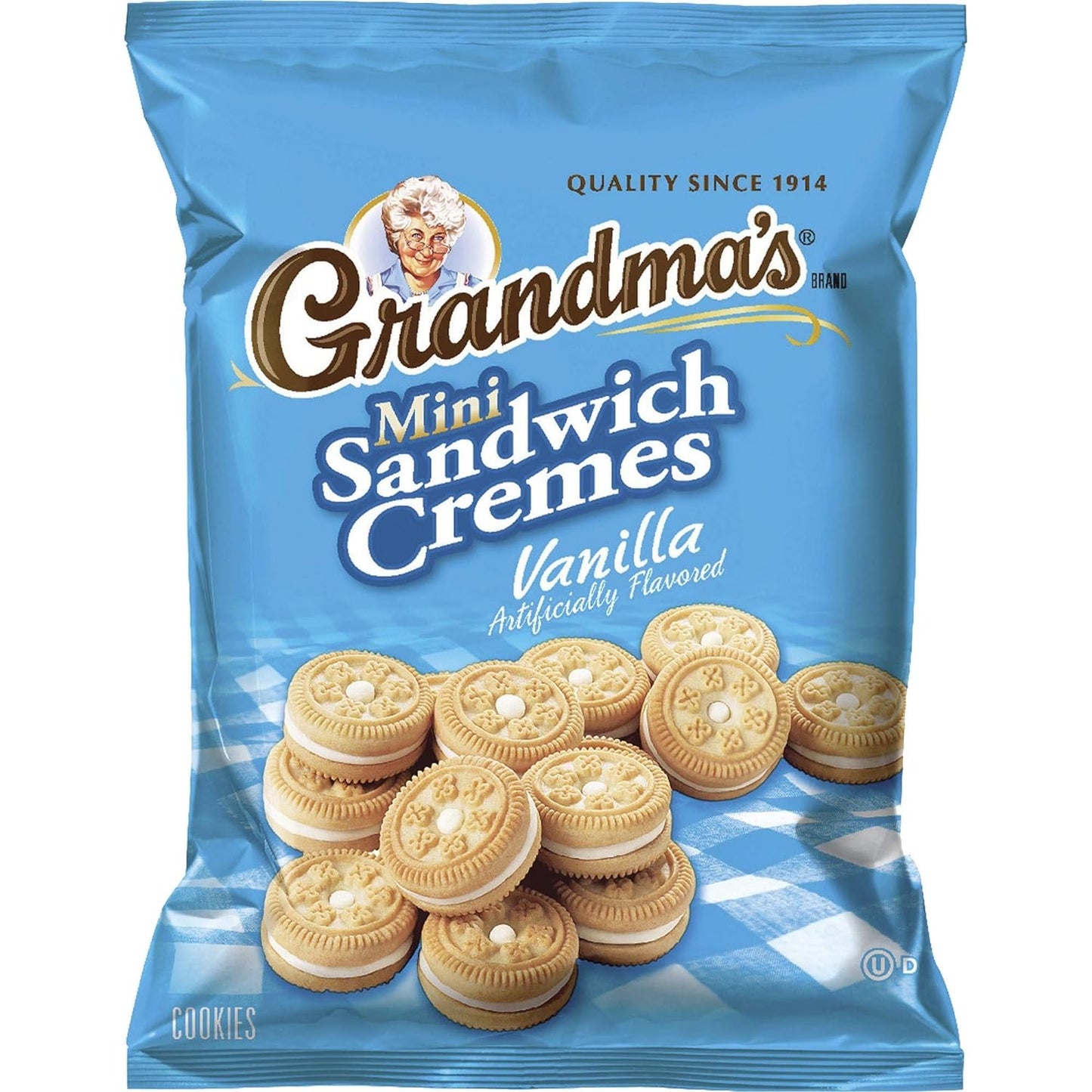 Grandma's Sandwich Cookies, Vanilla Creme Minis, 2.12 Ounce (Pack of 60)