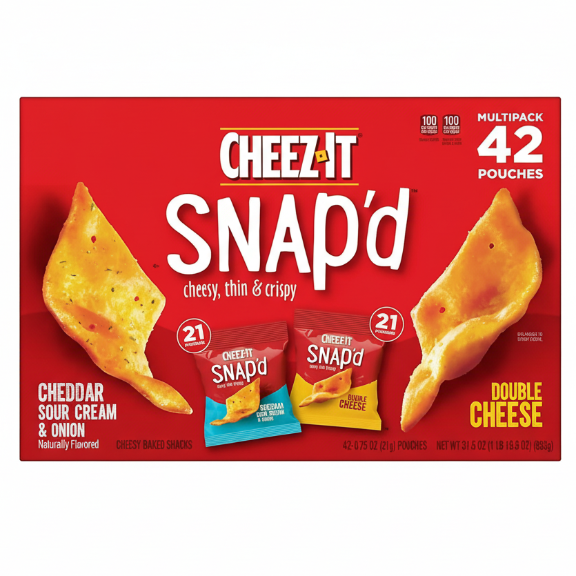 Cheez-It Snap'd Crackers Variety Snack Packs 42pk