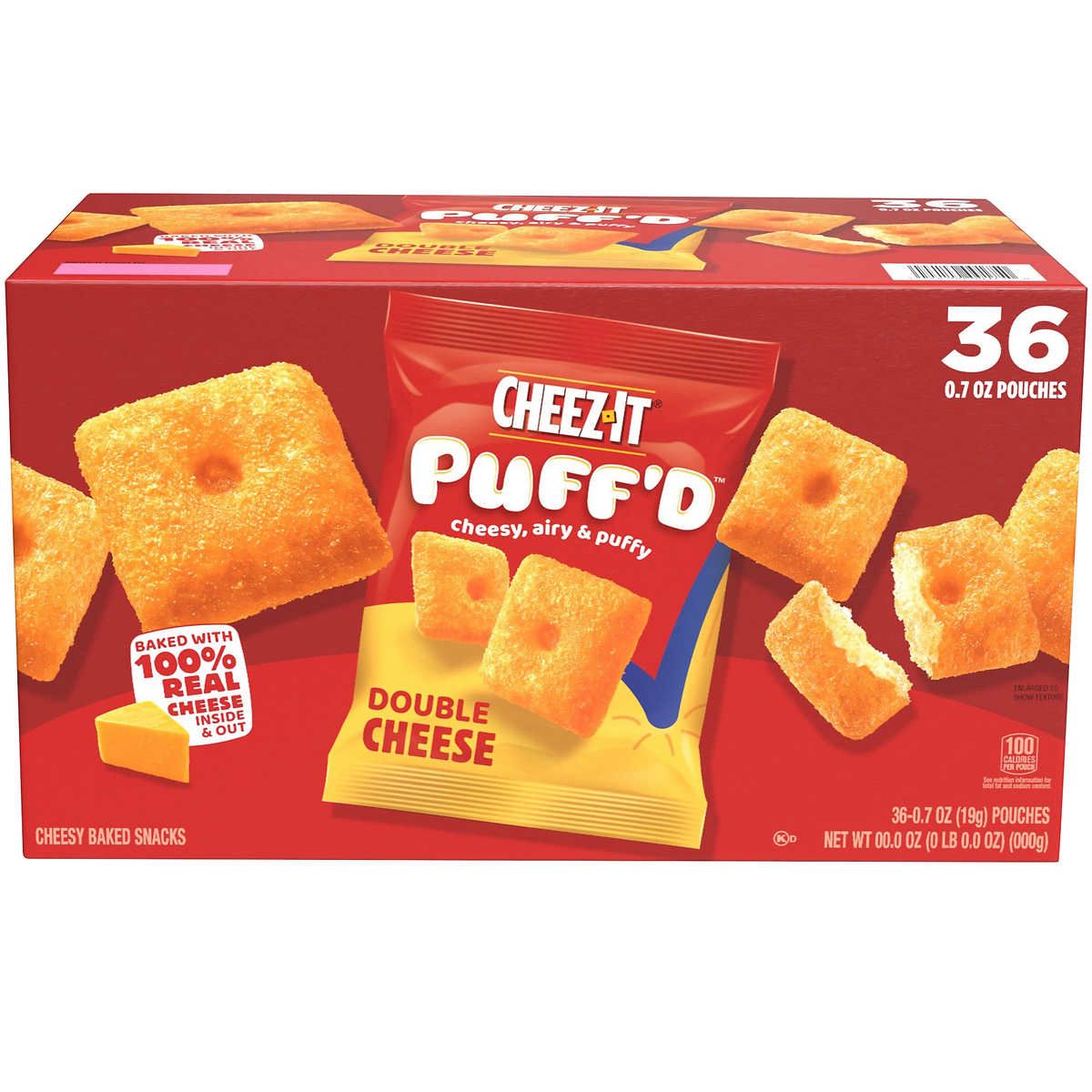 Cheez-It Puff'd Baked Snacks Double Cheese 0.7oz 36ct