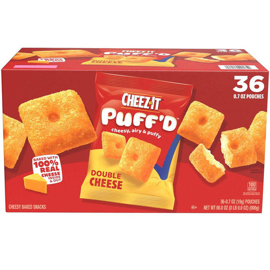 Cheez-It Puff'd Baked Snacks Double Cheese 0.7oz 36ct