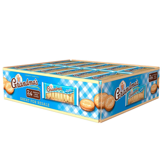 Grandma's Sandwich Creme Cookies, Vanilla, 3.245 oz, 24-Count