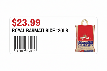 ROYAL BASMATI RICE 20LB