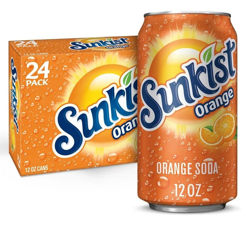 Sunkist Orange Soda 24x12 Ounce cans