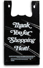 1/8 Black Thank You shopping Bags