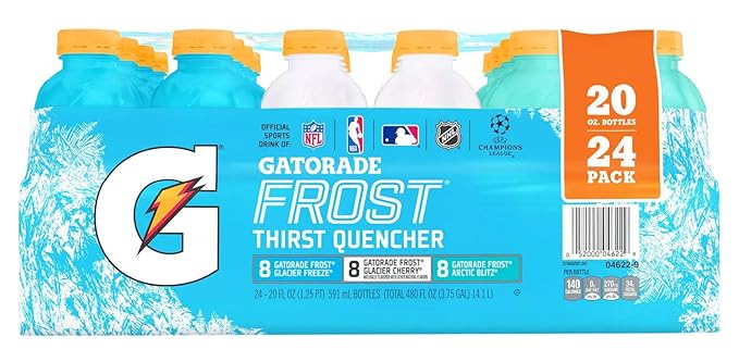 Gatorade Frost Thirst Quencher Sport Drink Variety Pack (24 Pack x 20 Oz)