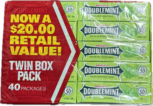 Wrigleys Doublemint Twin Box 40 pks