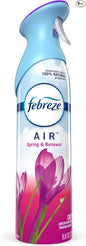Febreze Odor-Fighting Air Freshener, Spring & Renewal, 6 x 8.8 fl oz