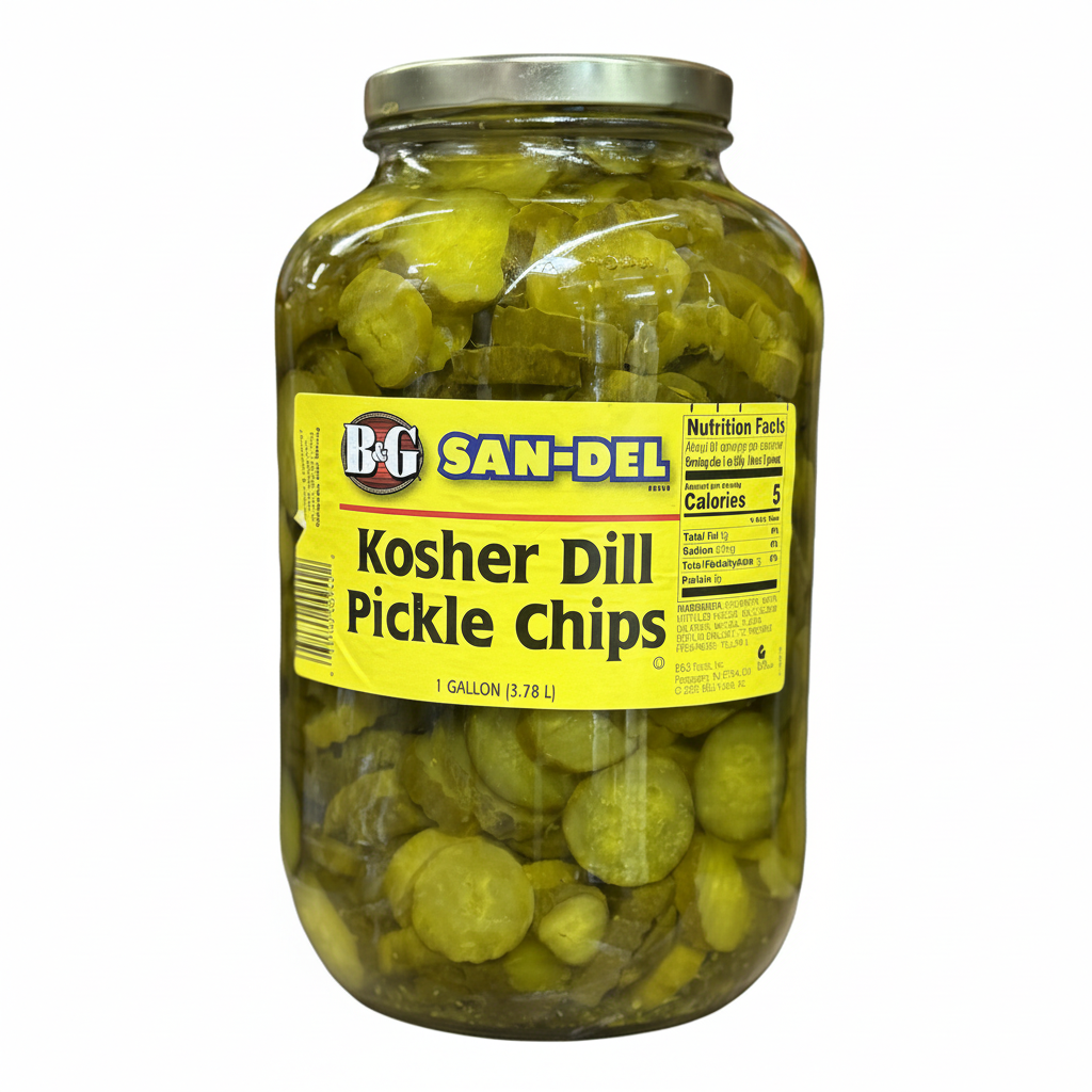 Kosher B&G Dill Pickle Chips 1 Gln