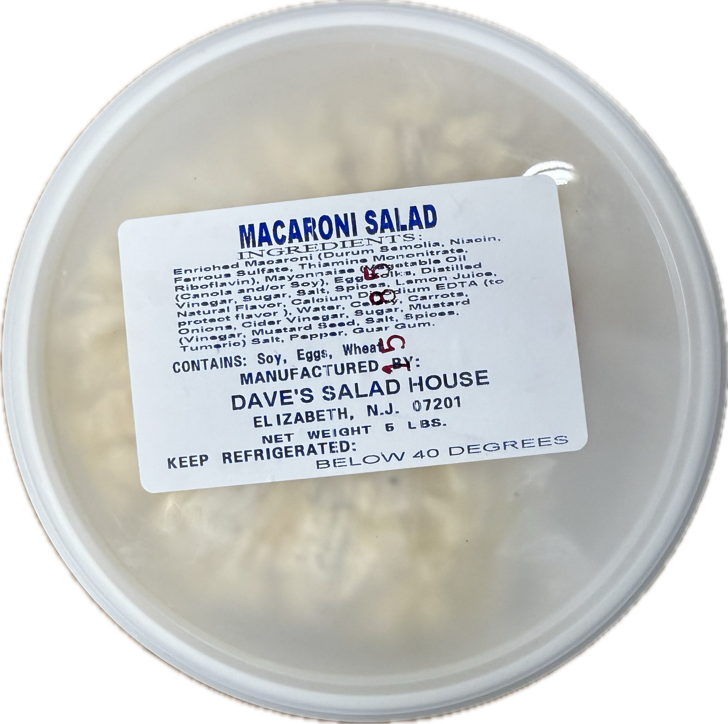 Macaroni Salad 5 Lb