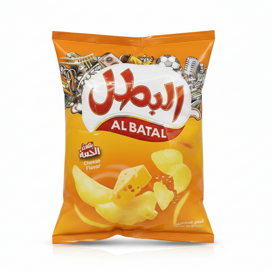 Al Batal potato chip bag on a white background