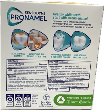 Sensodyne Pronamel Sensitive Teeth Cavity Prevention Gentle Whitening 6.5oz 4pk