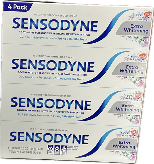 Sensodyne Sensitive Teeth and Cavity Prevention Extra Whitening