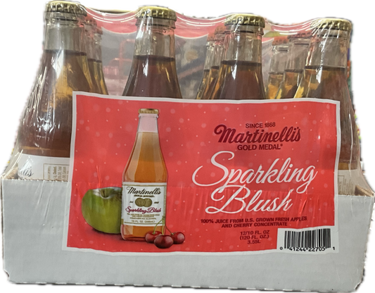 Martinelli's Sparkling Blush, Apple and Cherry, 10 fl oz, 12 ct