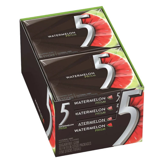 5 Gum Watermelon PRISM 10-15PCK