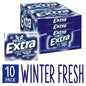Extra Gum Winterfresh Sugar free Chewing Gum, 15pcs 10pack