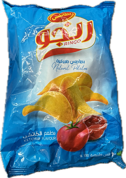 Ringo Ketchup Potato Chips 1 MC x 10 pkts x 12 count