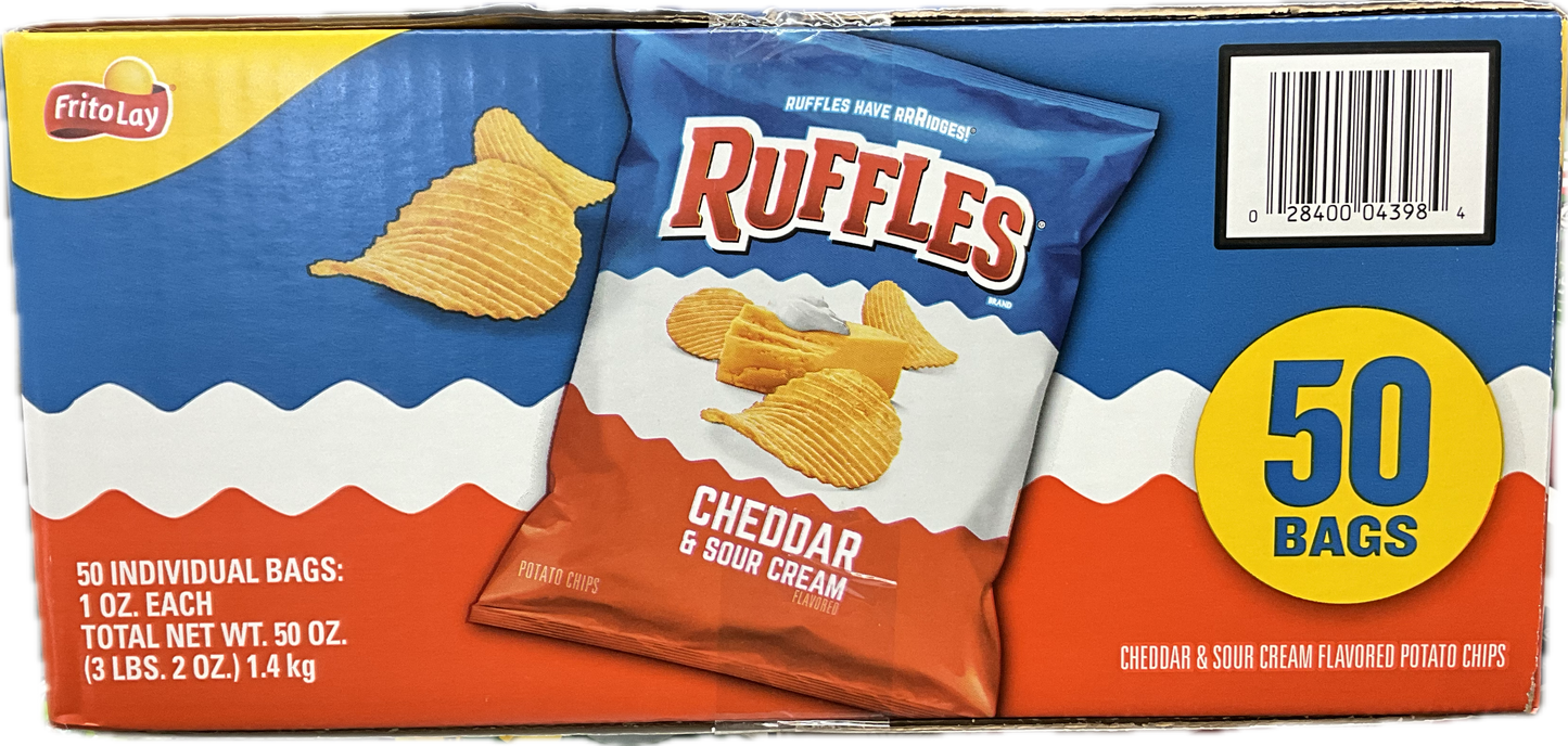 Frito Lay Ruffles Cheddar n Sour Cream 50 Bags