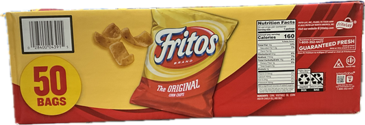 Frito Lay Fritos Original Corn Chips 50 Bags
