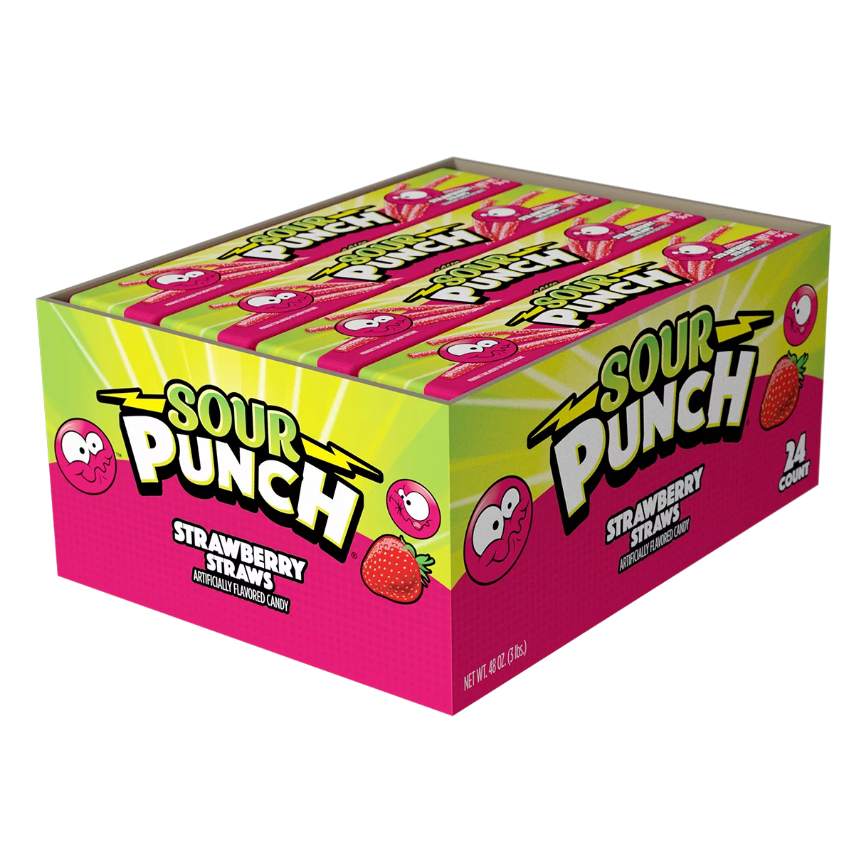SOUR PUNCH STRAW Strawberry 24CT