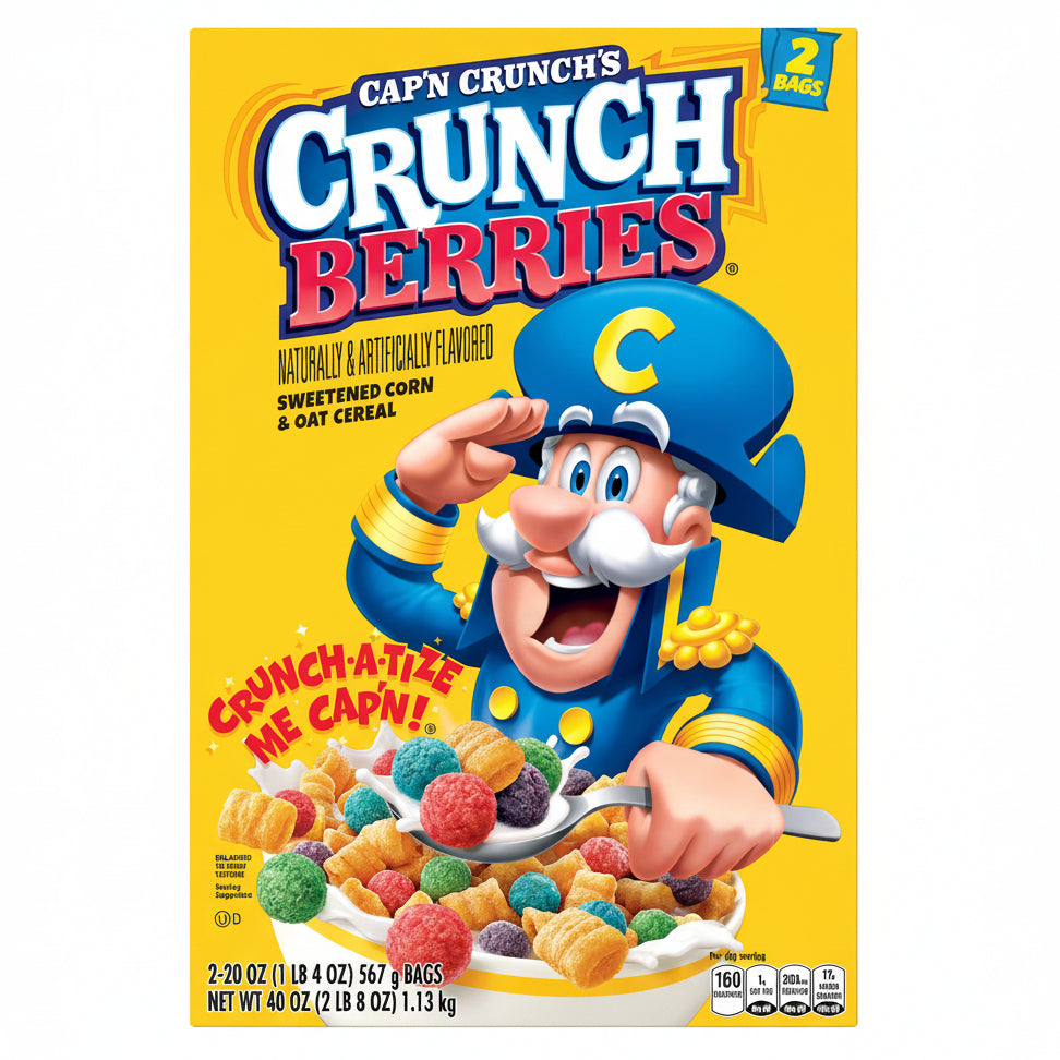 Cap'n Crunch's, Crunch Berries Sweetened Corn & Oat Cerea
