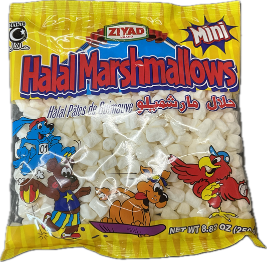 Ziyad Halal Mini Marshmallows 1x250gm
