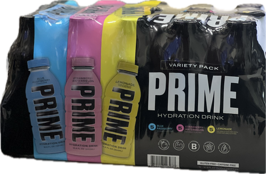 Prime Hydration Drink Variety Pack 2.0, 16.9 fl. oz., 15 pk.
