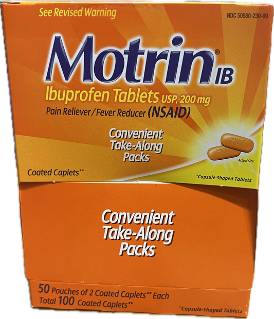Motrin IB 50 Pouches of 2 caplets