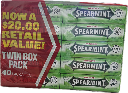 Wrigleys Spearmint Twin Box Pack
