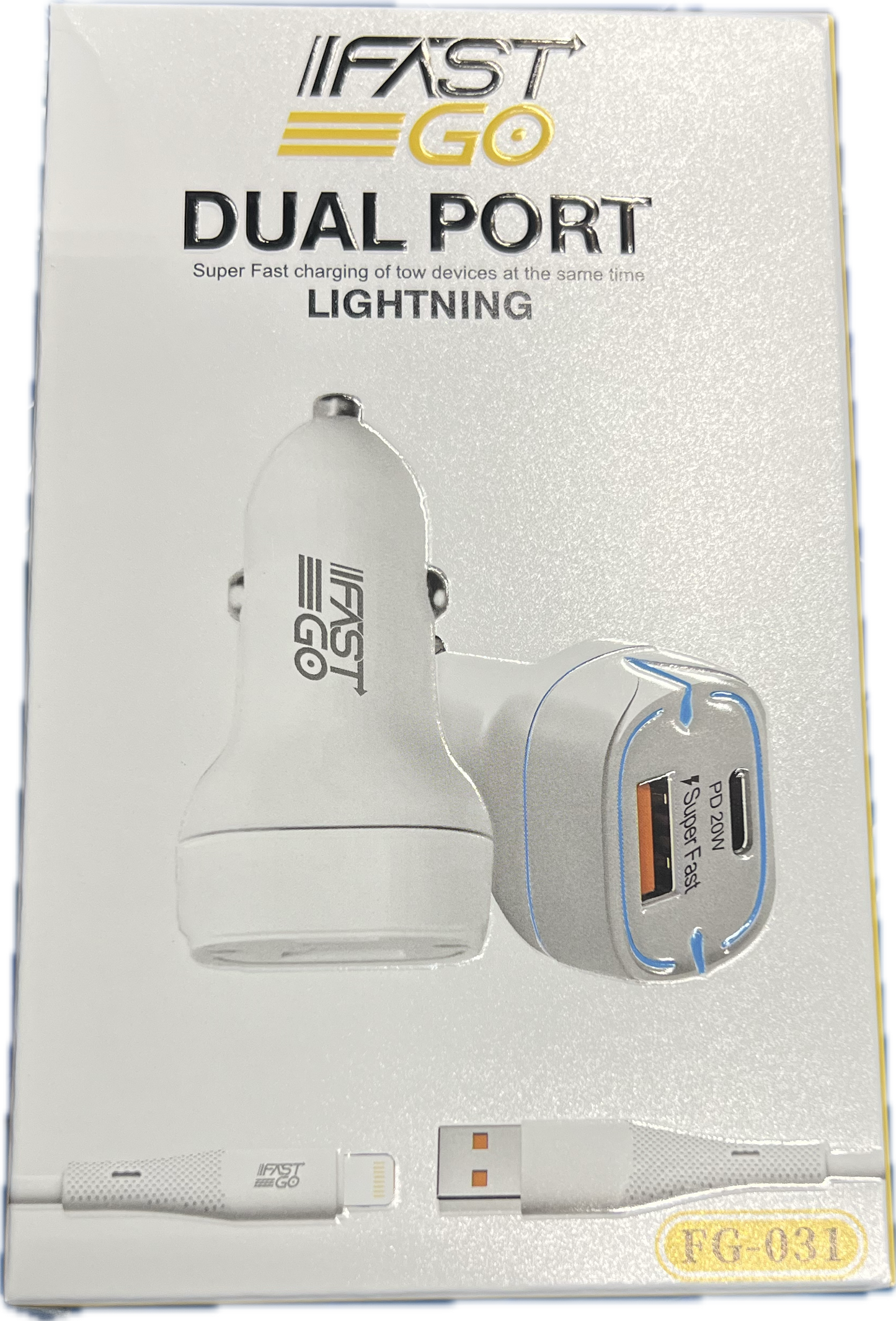 FG 031 Dual Port Car Charger Lightening