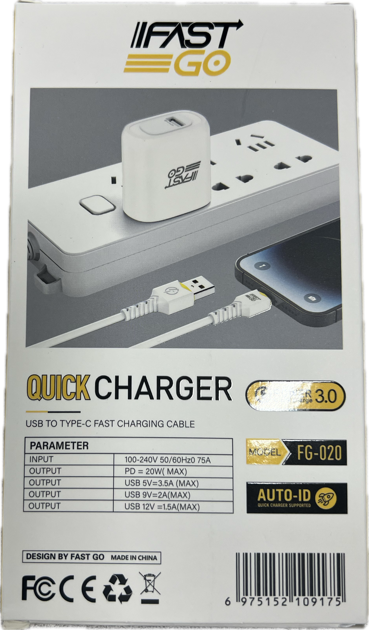FG 020 USB Type C Cable plus Charger