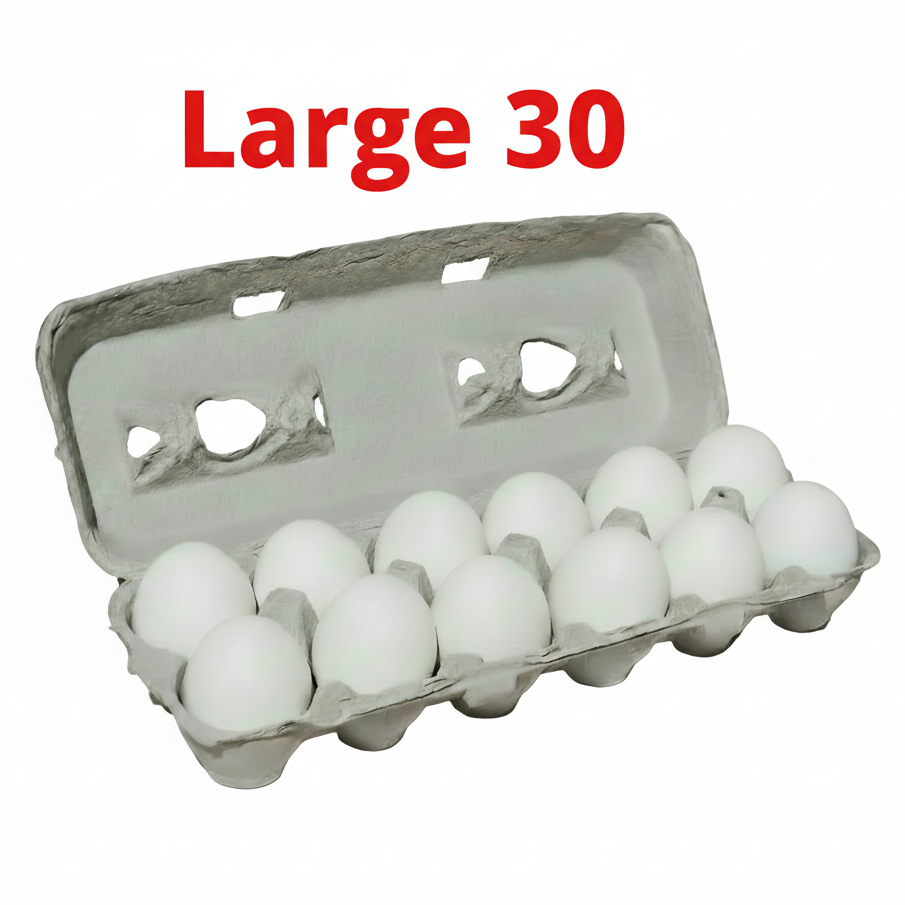 Eggs L Carton 30 Dzns