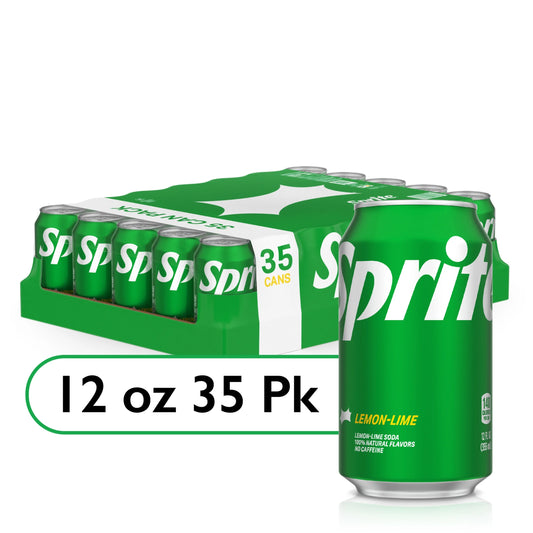 Sprite Lemon Lime Soda Cans, 35 x 12 oz