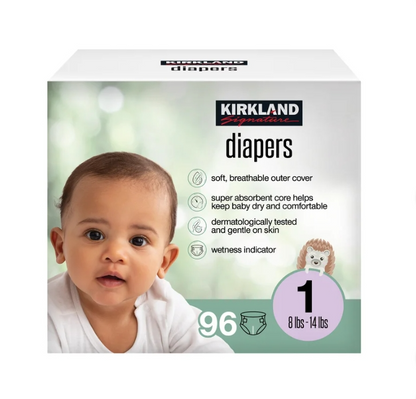 Kirkland Signature Diapers Size 1/ 96-count