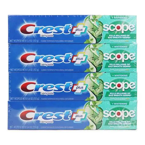 Crest Plus Scope 5.4oz 4pk
