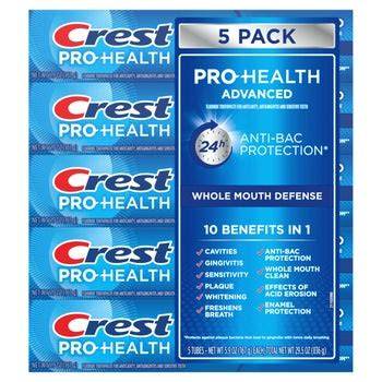 Crest Pro Health Advanced Whitening 10B Toothpaste 5.9oz 5pk