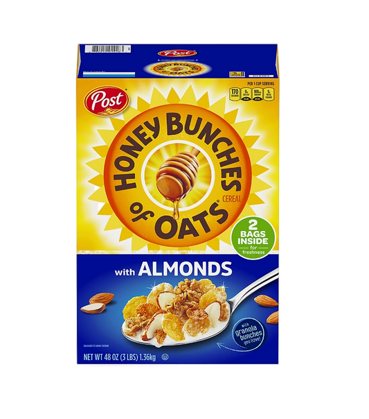 Post Honey Bunches of Oats with Almonds Cereal Box 1.36 kg