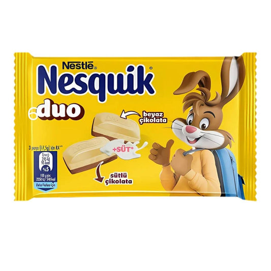 Nestle Nesquik Duo Milk & White Chocolate Bar 6*70gm