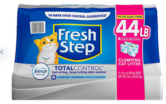 Fresh Step Total Control Scented Clumping Litter with Febreze, 44 lbs.