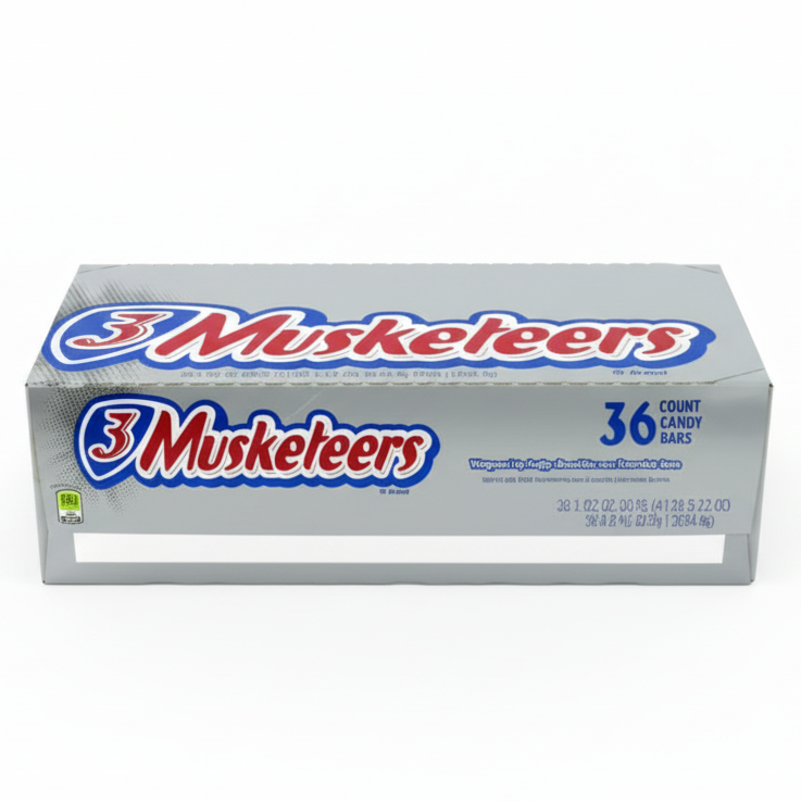 3 Musketeers Candy Bars, 1.92oz 36ct