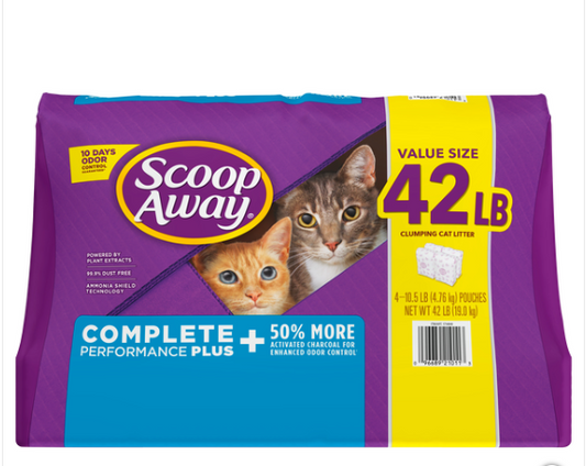 Scoop Away Cat Litter,  10.5 lbs, 4 ct