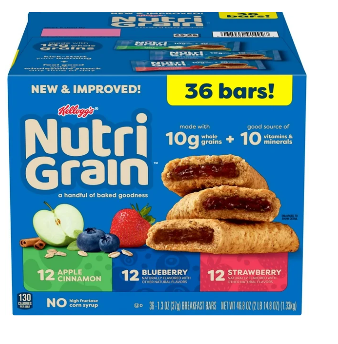 Nutri-Grain Bars Variety Pack, 1.3 oz., 36 pk.
