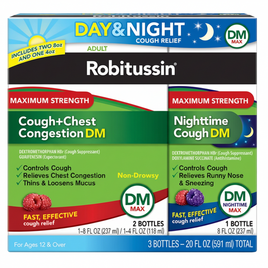 Robitussin Day & Night Cough Relief DM Adult 3pck
